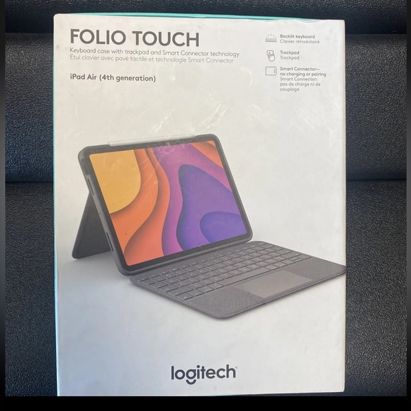 Logitech iPad Air (4th Gen) Folio Touch Keyboard/Cover Case AppleNIB